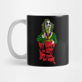 beetle juice eating ramen Mug